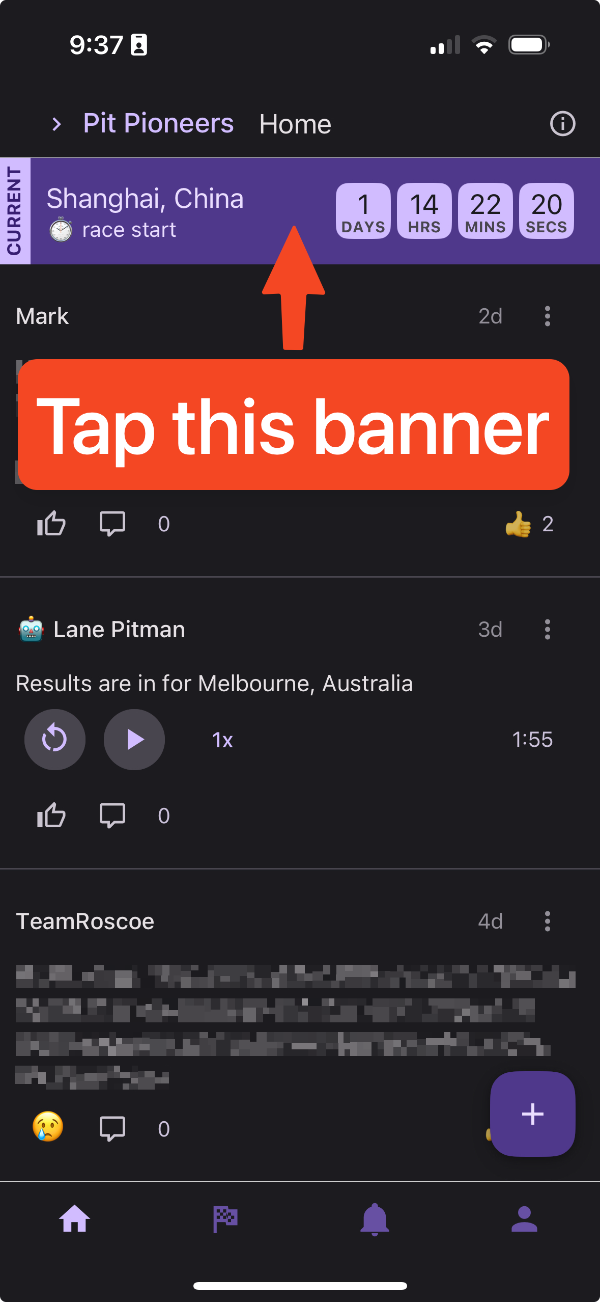 Tap this banner